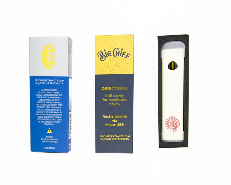 Big Chief Vape Cart 1g 100% Live Resin - Image 5