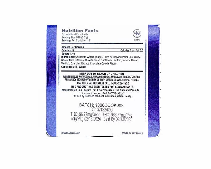 Punch Bar Extreme 1000mg – Premium THC Chocolate - Image 2